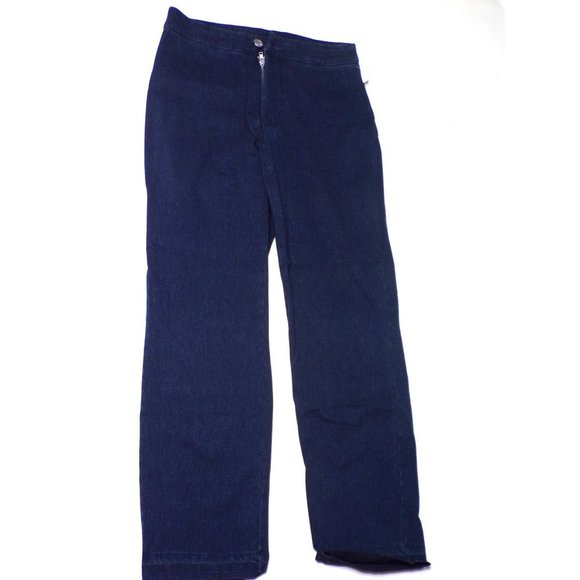 Lysse Slimming Cigarette Crop Leggings Indigo Blue Denim Style #1890 X-Small 2-4 - Picture 7 of 11